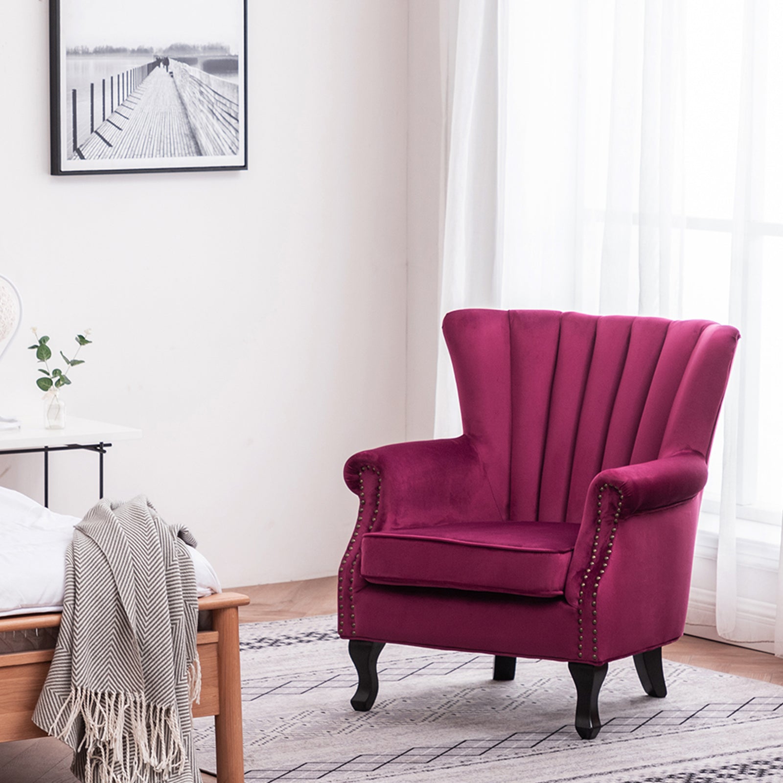 Breeins Vintag Armchair With Rubberwood Legs