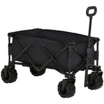 Outdoor Pull Along Folding Garden Trolley For Beach Camping | Black