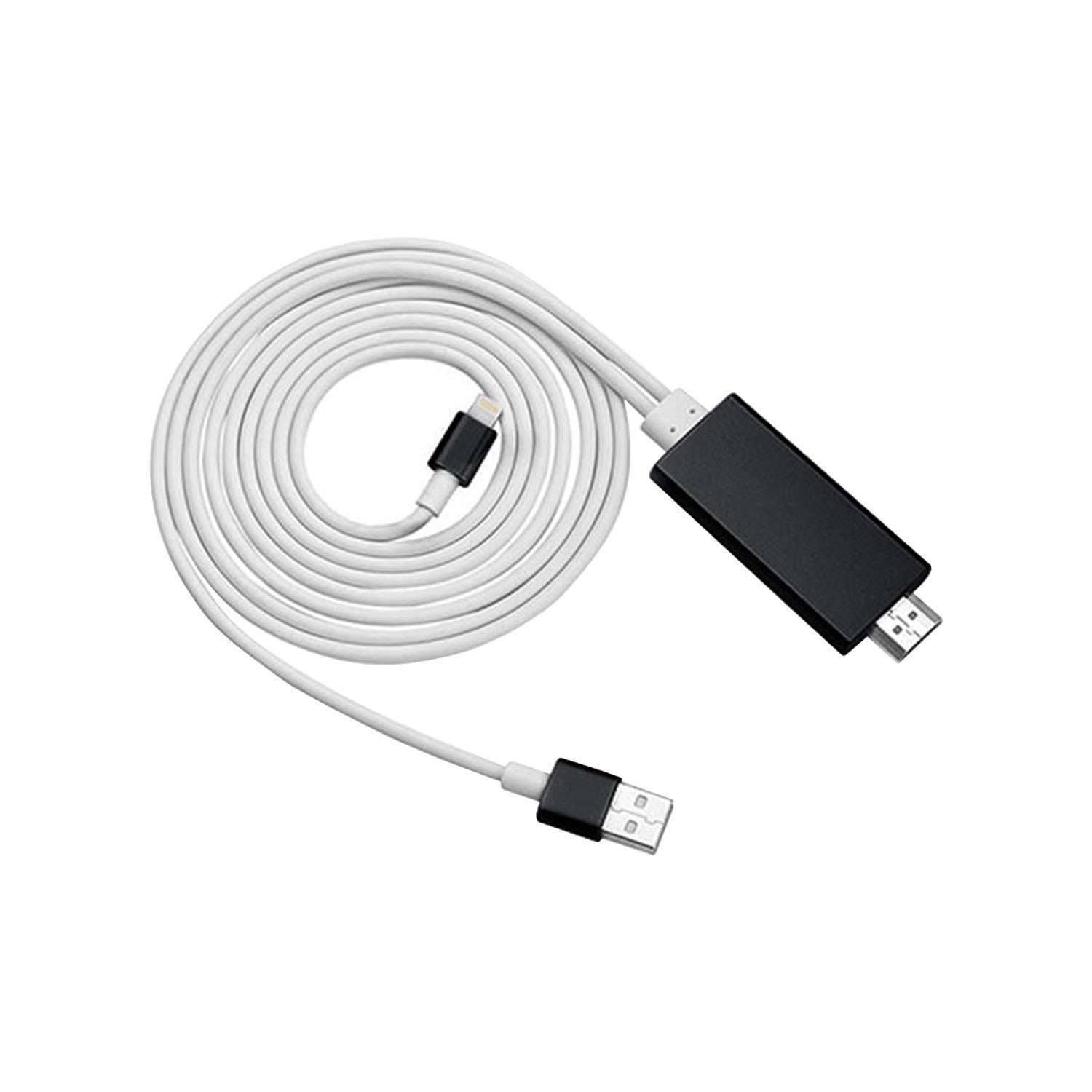 Full Hd Support Hdmi Connector Cable For Phone & Pad | Black