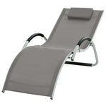 Outsunny Aluminium Frame Sun Lounger Reclining Chair With Pillow