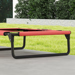 Raised Dog Bed With Breathable Mesh For S & M Dogs, Red | Red