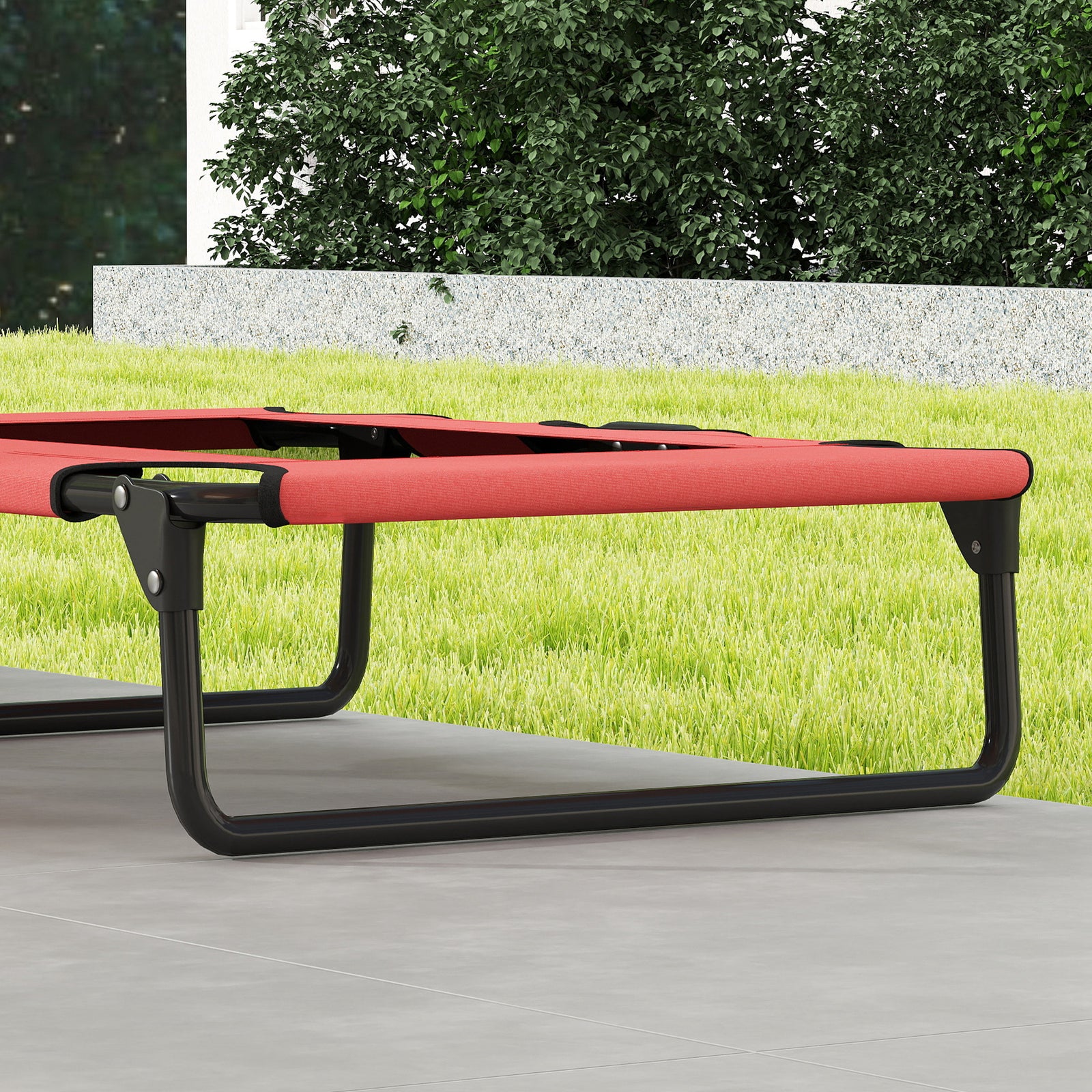 Raised Dog Bed With Breathable Mesh For S & M Dogs, Red | Red