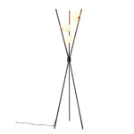 Breeins Metal Tripod Standing Floor Lamp With Plastic Lampshade