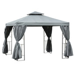 Garden Metal Gazebo Sun Shade Shelter Outdoor Party Tent