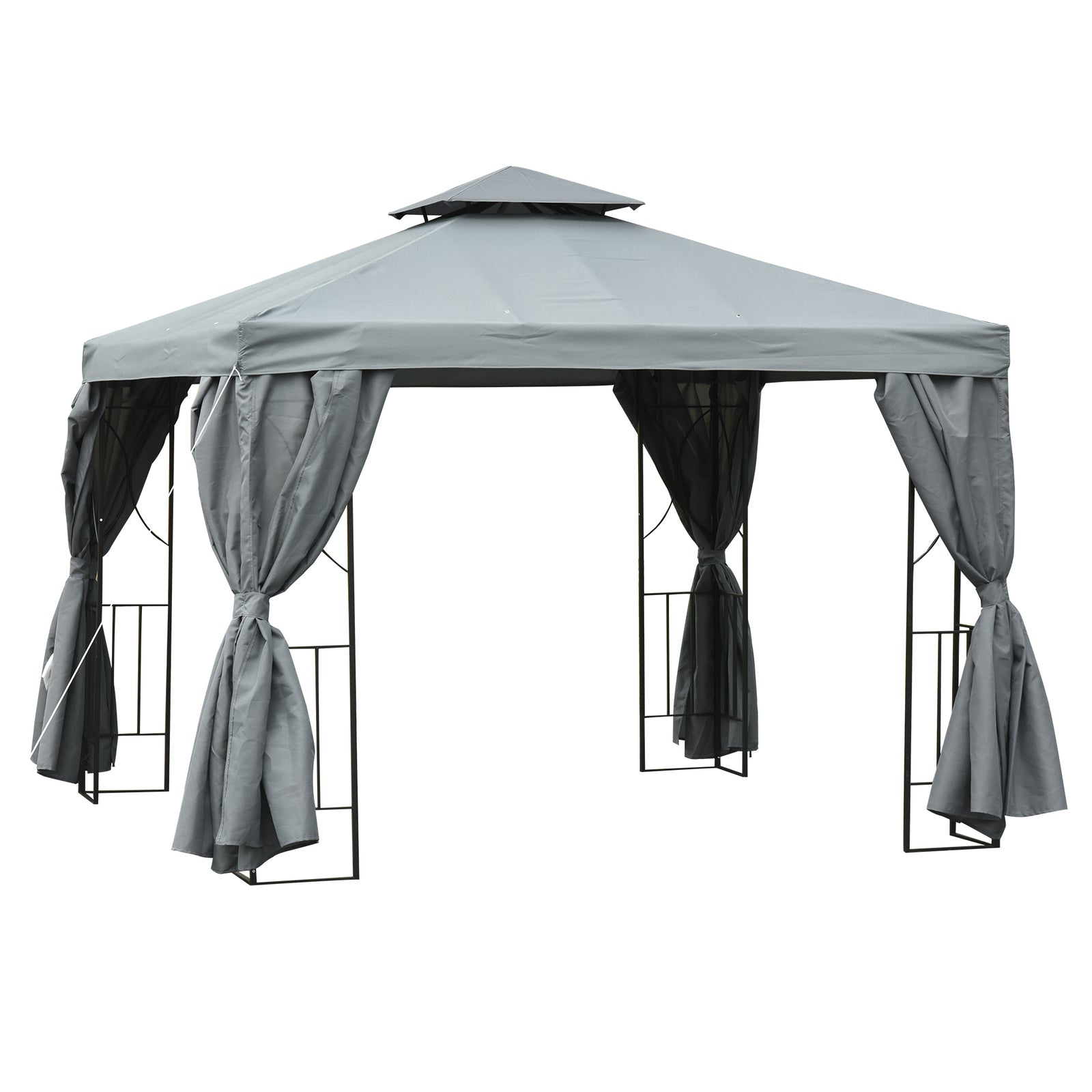 Garden Metal Gazebo Sun Shade Shelter Outdoor Party Tent