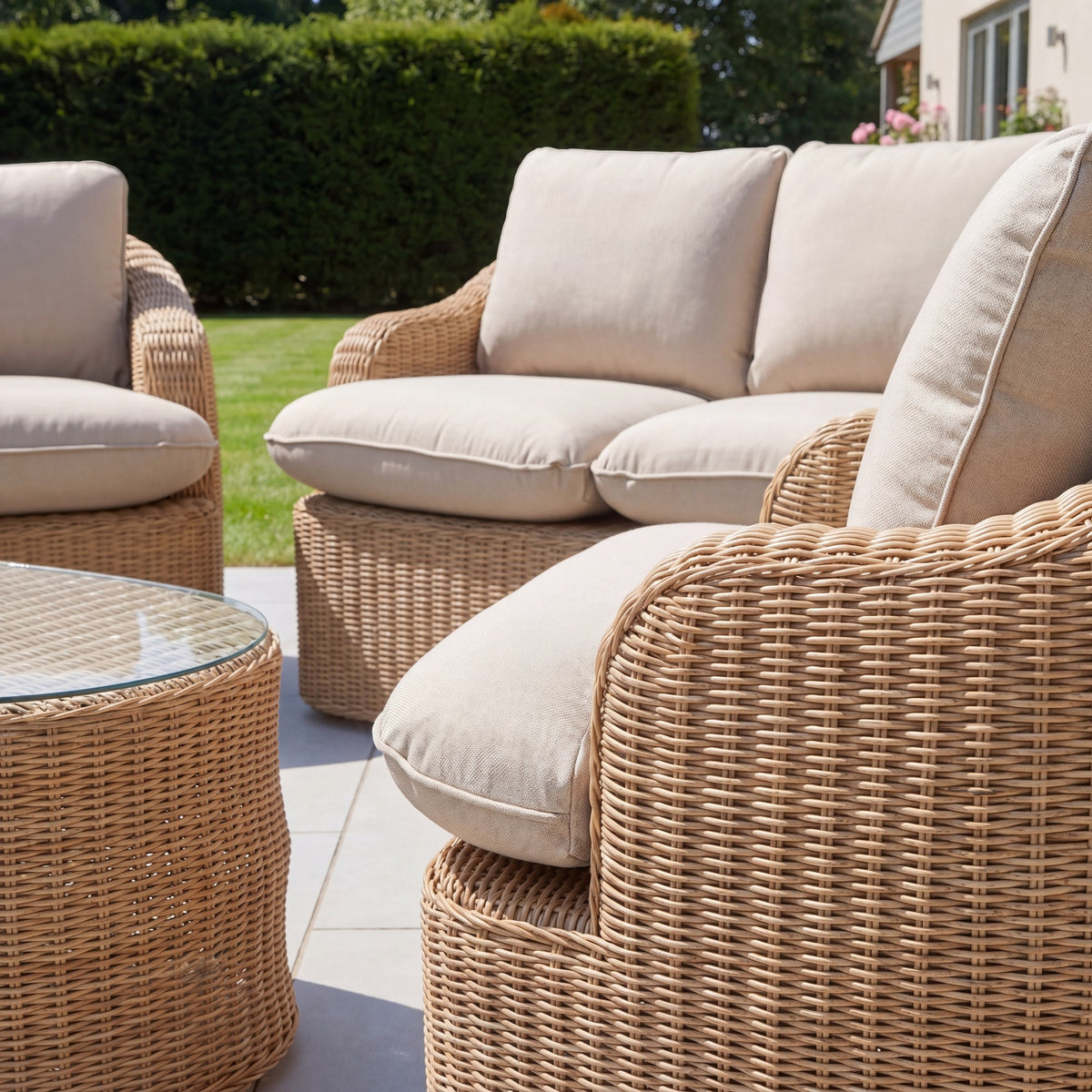 Bellora Outdoor or Conservatory Lounge Conversation Set | Cream