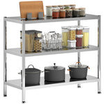HOMCOM Stainless Steel Bakers Rack, Microwave Stand For Small Spaces