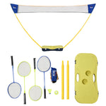 Foldable Badminton Net And Rackets Set | Yellow