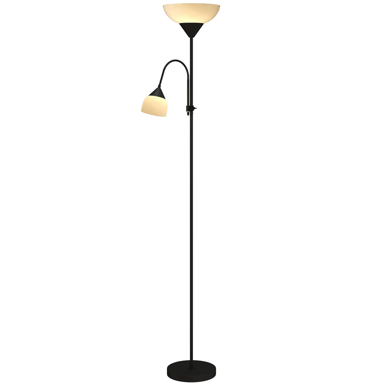 Mother-child Floor Lamp Duo Light With 3 Colour Temperatures | Black