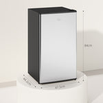 Freestanding Fridge, Silver Tone