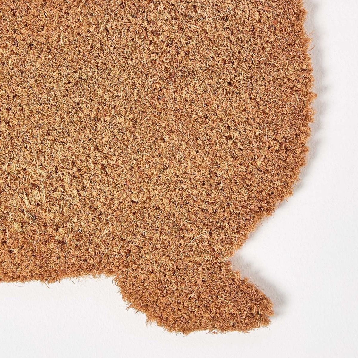 HOMESCAPES Coir Dog Shaped Non-slip Doormat