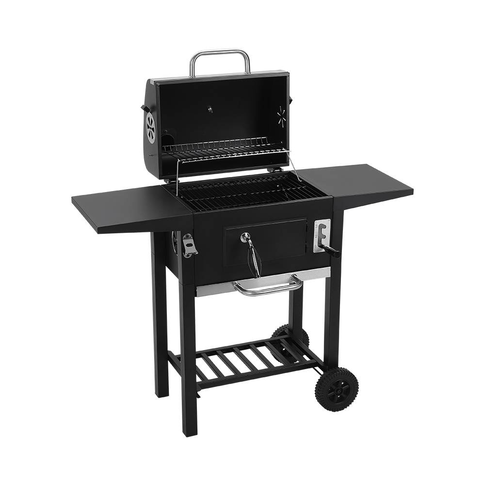 Outdoor Charcoal Grill With Smoke Stack