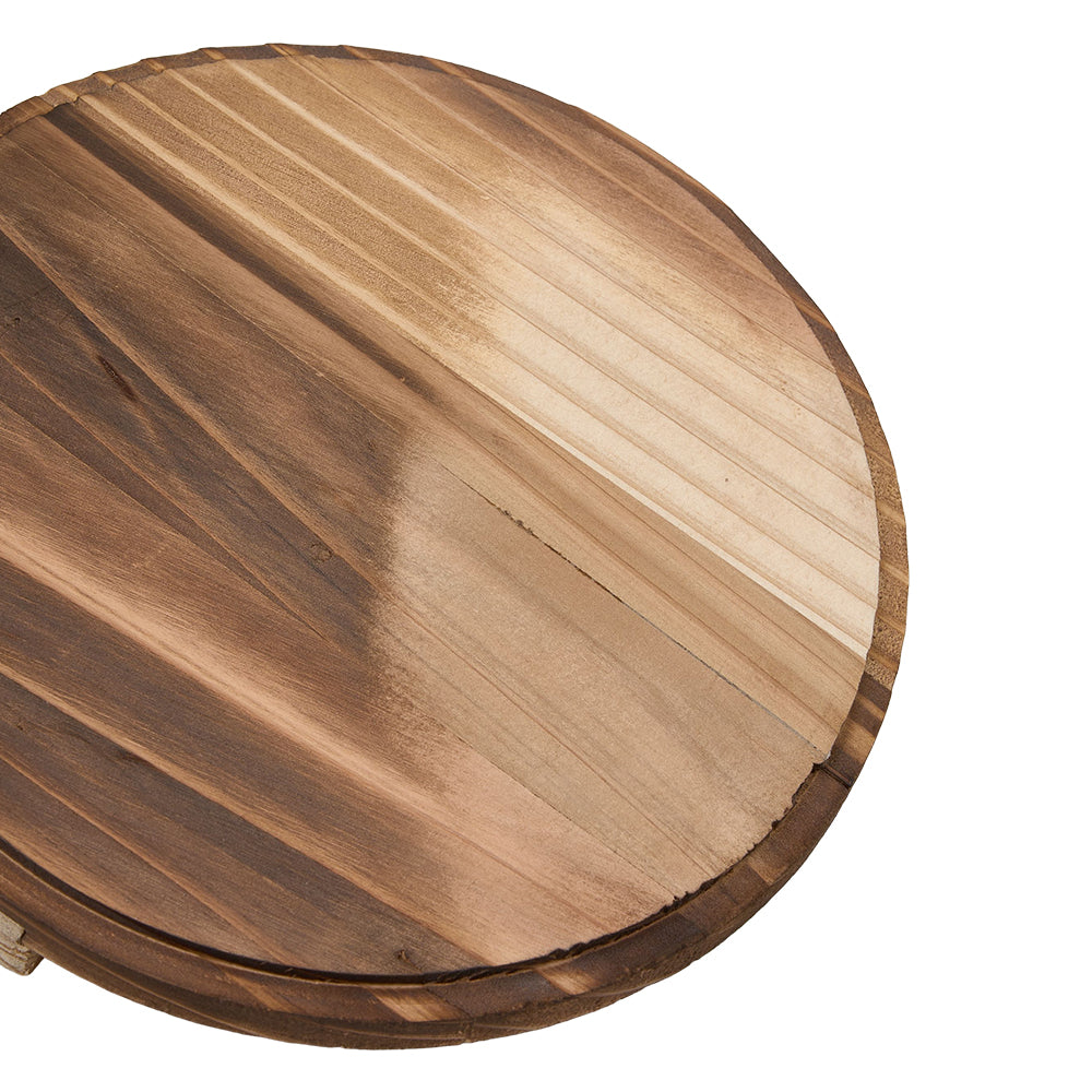 20cm/25cm Dia Cast Iron Wok With Dual Handles And Wooden Lid | Small