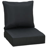 Outdoor Seat And Back Cushion Set,olefin Patio Chair Cushion | Black