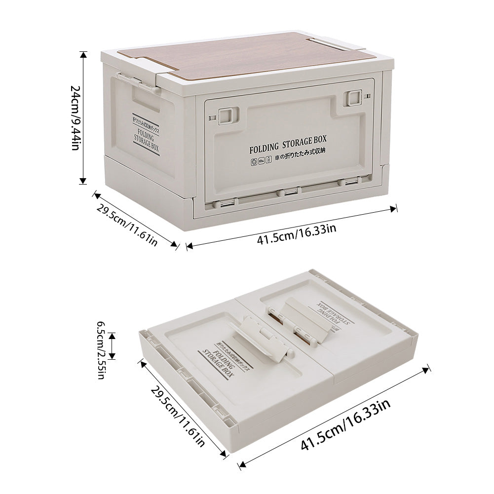 Collapsible Outdoor Camping Storage Box Folding Container | 30l | White