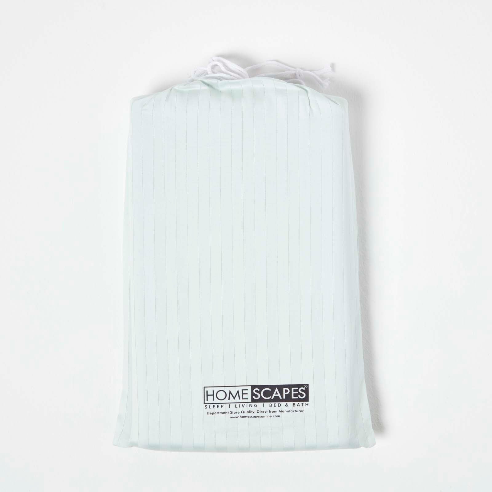 Cotton Stripe Fitted Cot Sheets 330 Tc, 60 X 120 Cm | Cot | Blue