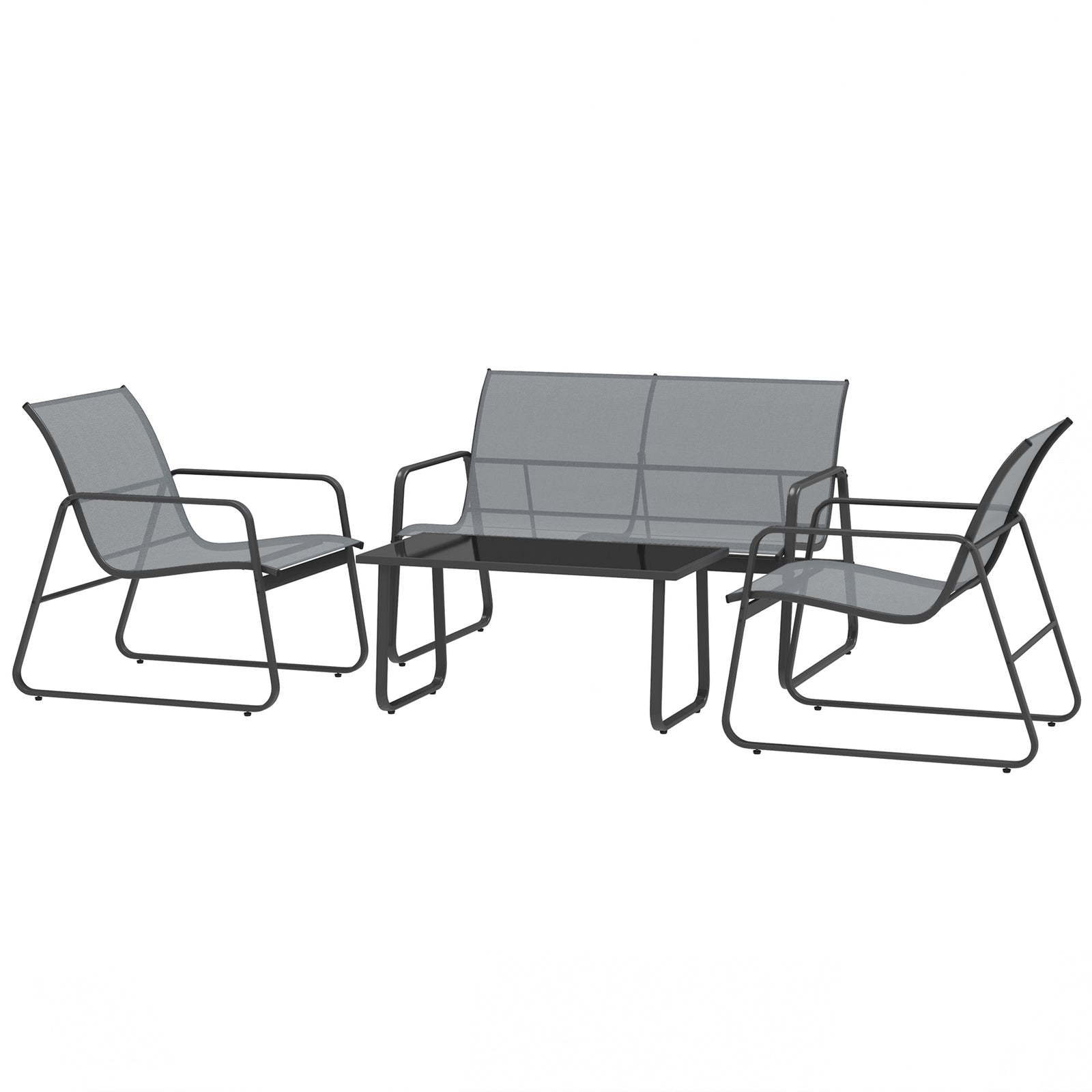 4 Piece Garden Furniture Set Patio Sofa Set Chairs And Table