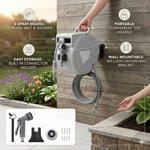 Wall Mounted Retractable Garden Hose Reel With Spray Nozzle | Small