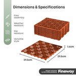 Outdoor Floor Tiles Interlocking Patio Decking | Brown