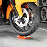 HOMCOM Motorcycle Wheel Roller Stand For Tyre Cleaning