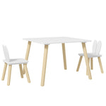3 Pieces Toddler Table And Chair Set For Nursery, Playroom, Classroom