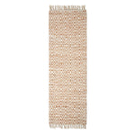 Sierra Neutral Diamond Pattern Hemp Chindi Rug | 200cm | Natural