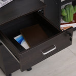 2 Drawer Locking Office Filing Cabinet 5 Wheels | One Size | Black