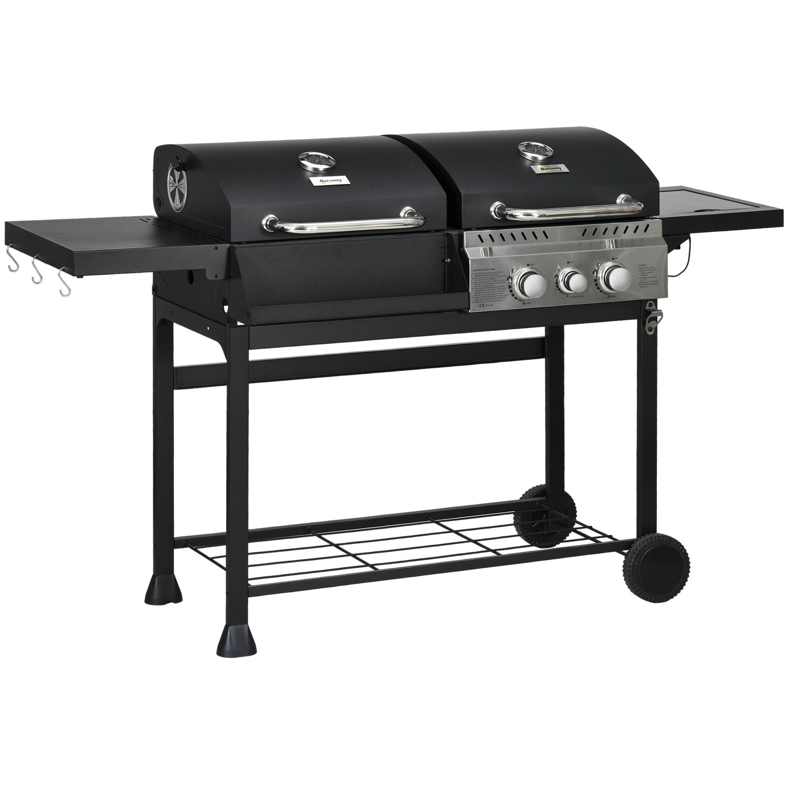 Dual Fuel Bbq, Charcoal & Gas Burners