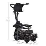 Kids Ride-on Push Car 3 In 1 Benz G350 Baby Floor Slider Walker | Black
