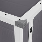 Lockable Plastic Storage Box With Door & Top Lid  Outdoor Plastic Tool Shed