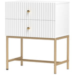 Modern Bedside Table With 2 Drawers For Bedroom