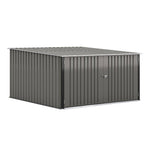 Outdoor Storage Shed Lockable Metal Tool House With Double Doors Fits 2/4 Bikes | Large | Grey