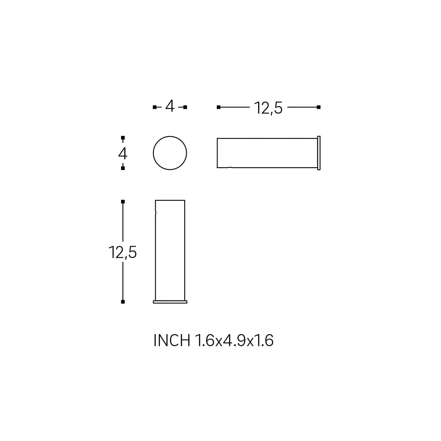 Toilet Roll Holder, White Matt, Wall-mounted, 12,5 Cm. Collection Bwc