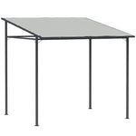 2.4 X 2.4 M Wall Mounted Pergola Gazebo, Upf30+ | Light Grey