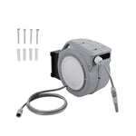 Wall Mounted Retractable Garden Hose Reel With Spray Nozzle | Large