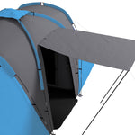 4-6 Man Large Camping Tent With 2 Bedroom And Living Area | Blue