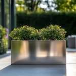 Zinc Galvanised Trough Planter | 70cm x 24cm x 24cm | Silver