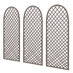 Outsunny Garden Trellis, Decorative Trellis Panels With Dome Top, Natural