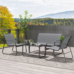 4 Piece Garden Furniture Set Patio Sofa Set Chairs And Table