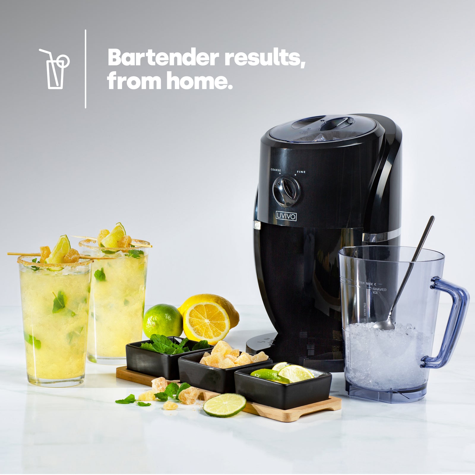 Livivo Ice Crusher Machine Electric Slush Maker With 1l Jug And Two Settings