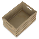 Oak Effect Wooden Open Top Storage Box | Set of 2 | Brown