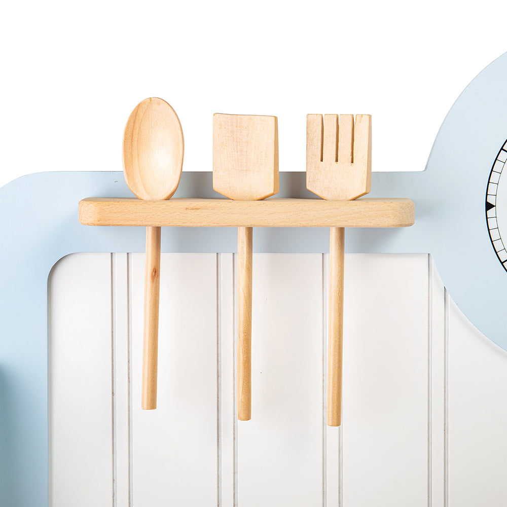Blue Wooden Country Play Kitchen With Realistic Features