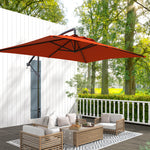 3m Cantilever Banana Parasol W/ Cross Base | Orange