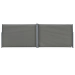 6x2m Retractable Sun Side Awning Screen, Grey