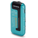 R-22 Mw/fm Stereo Pocket Radio With Headphones | Deep Sky Blue