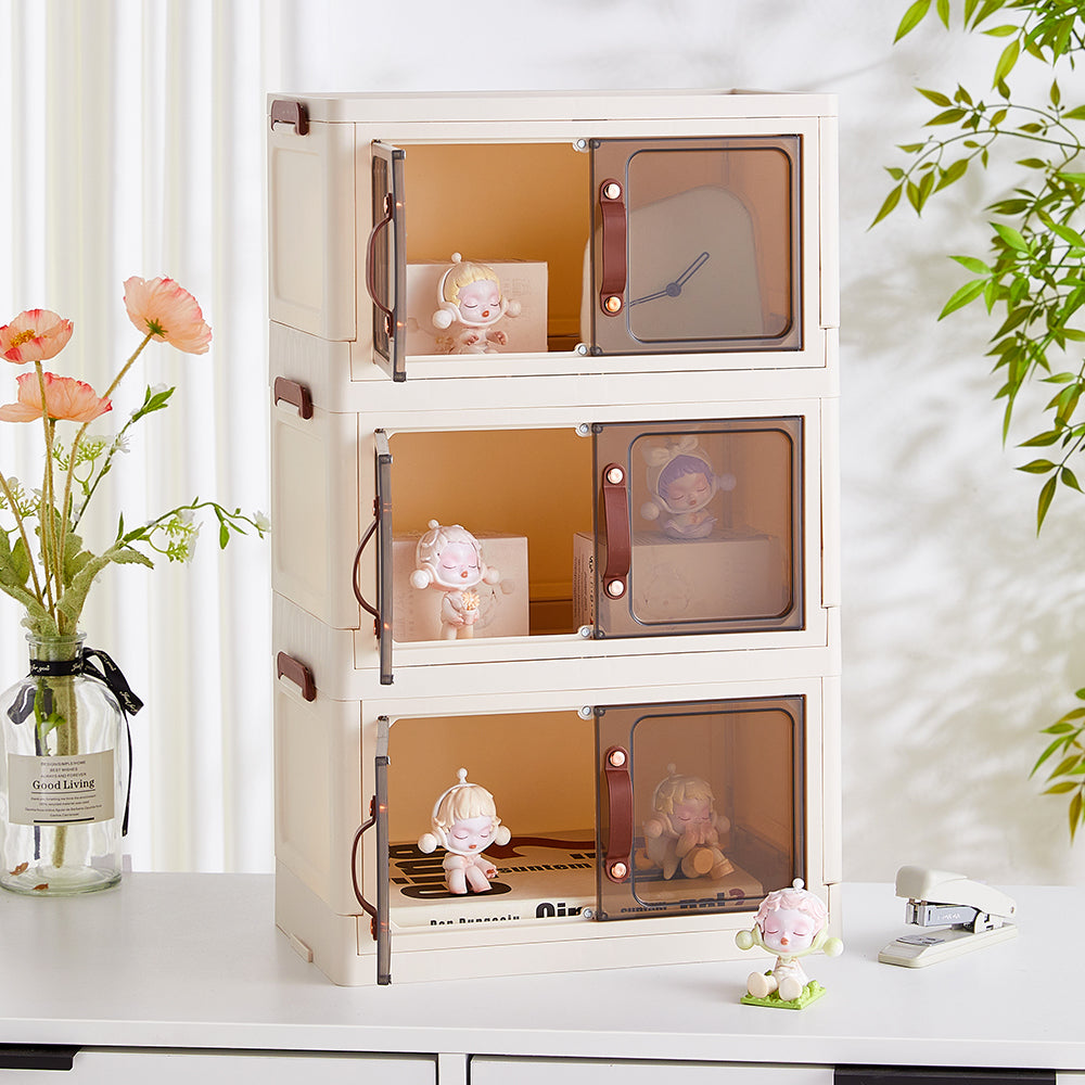 3-tier Double-door Desk Organizer Storage Box