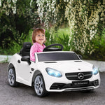 Benz 12v Kids Electric Ride On Car W/ Remote Control Music | White