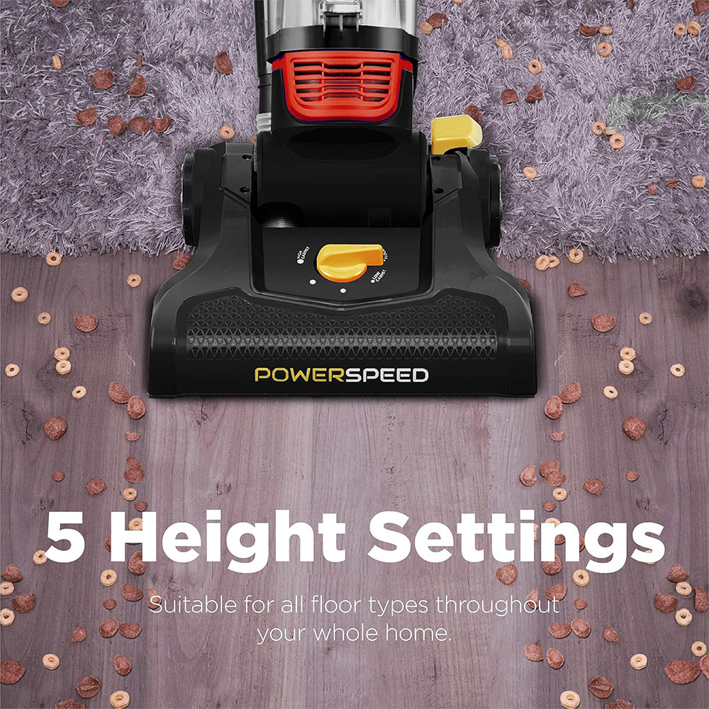 Upright Vacuum Cleaner, 13kpa Strong Suction,5 Height Adjustments, Powerful Motor & Brush Roll For Carpet And Hard Floors | Red