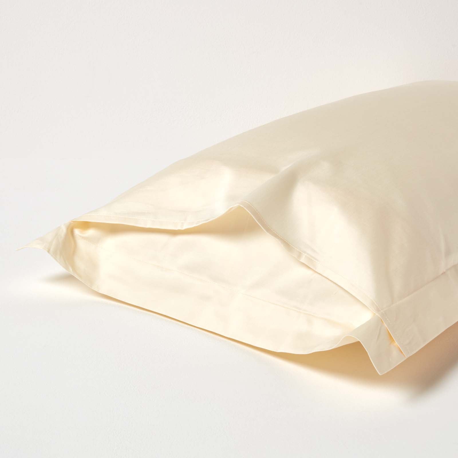 Organic Cotton Oxford Pillowcase 400 Tc | 48 x 74cm | Cream