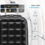 55x35x20cm Hard Case Bubble Carry On Suitcase - 100+ Airline Approved | Cabin | Black